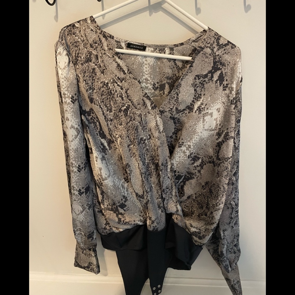 Snake skin pattern body suit